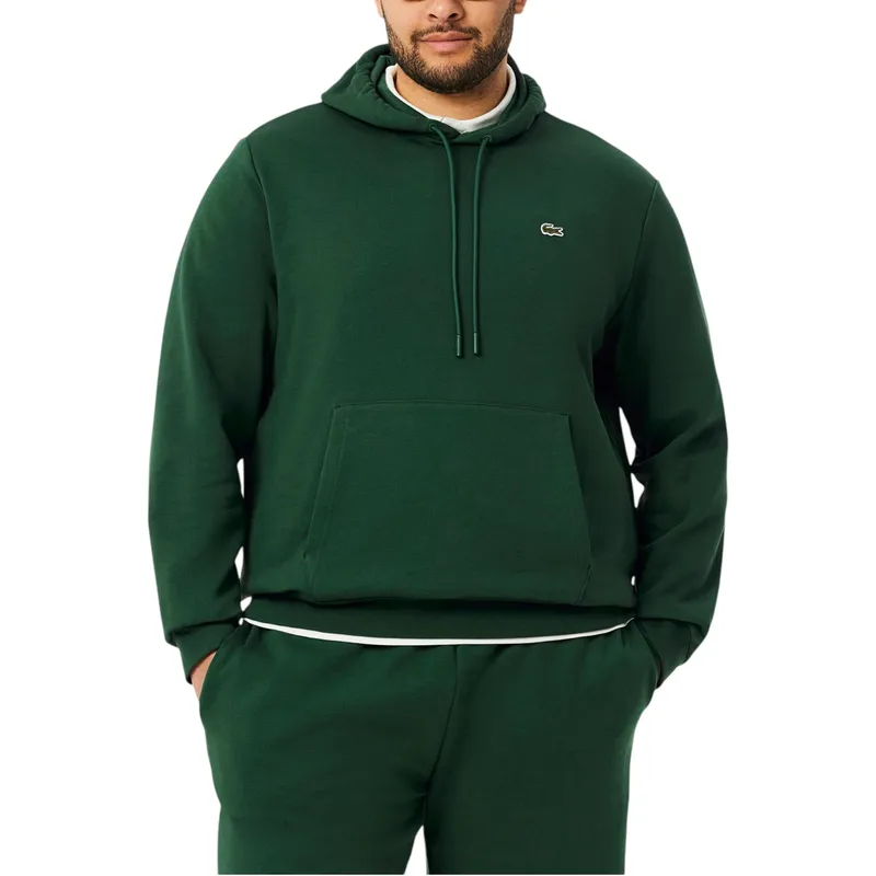 lacoste mens fleece hoodie organic...