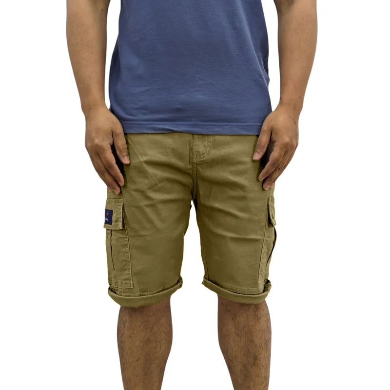 mens cargo shorts casual cotton...