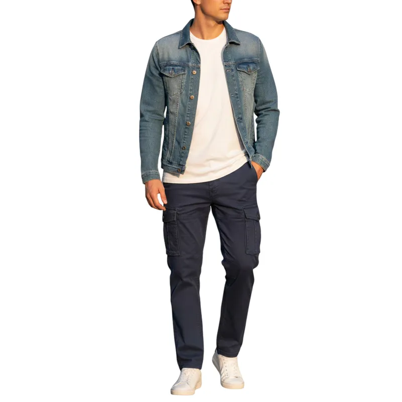 mens cargo trousers regular fit...