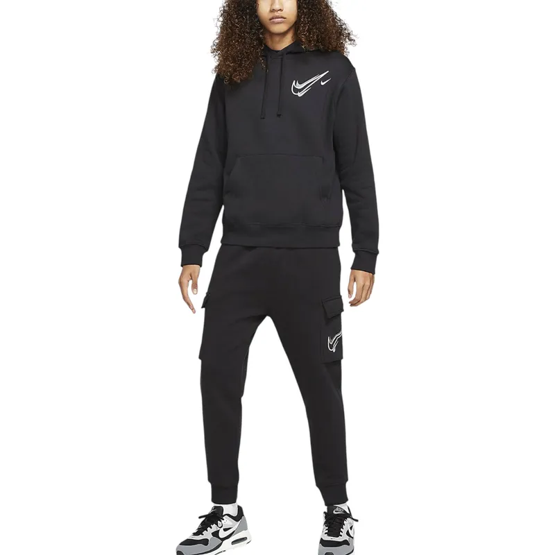 nike mens tracksuit set black