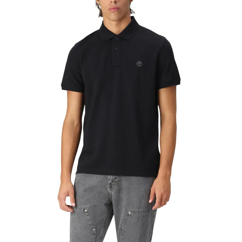 timberland mens polo shirt black