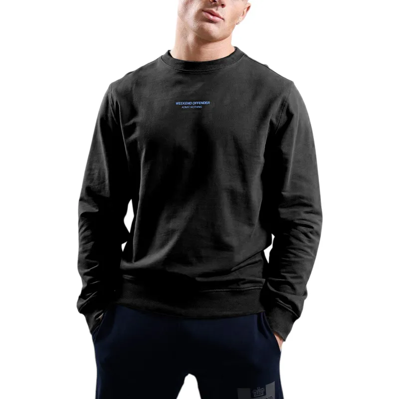 weekend offender men sweatshirt black