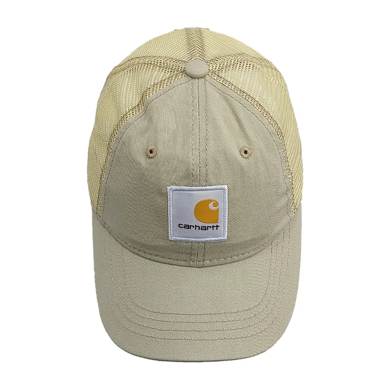 Carhartt Mens Baseball Hat Casual Summer Trucker Wip Logo Beige - Top Brand  Outlet UK