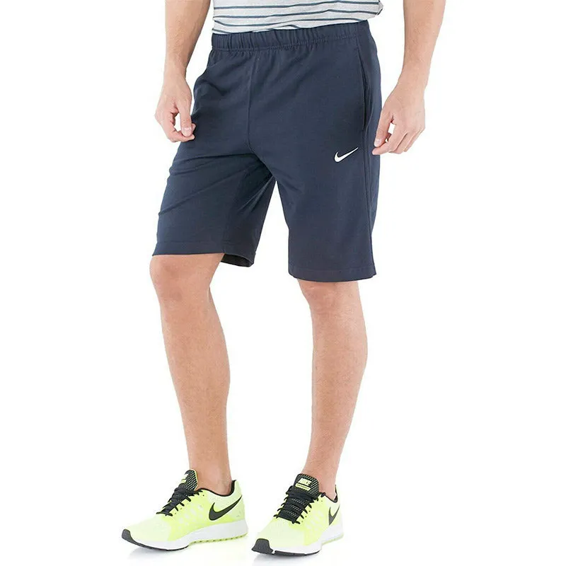 Nike Mens Fleece Shorts Crusader Knee Length Summer Pants Navy Top Brand Outlet UK