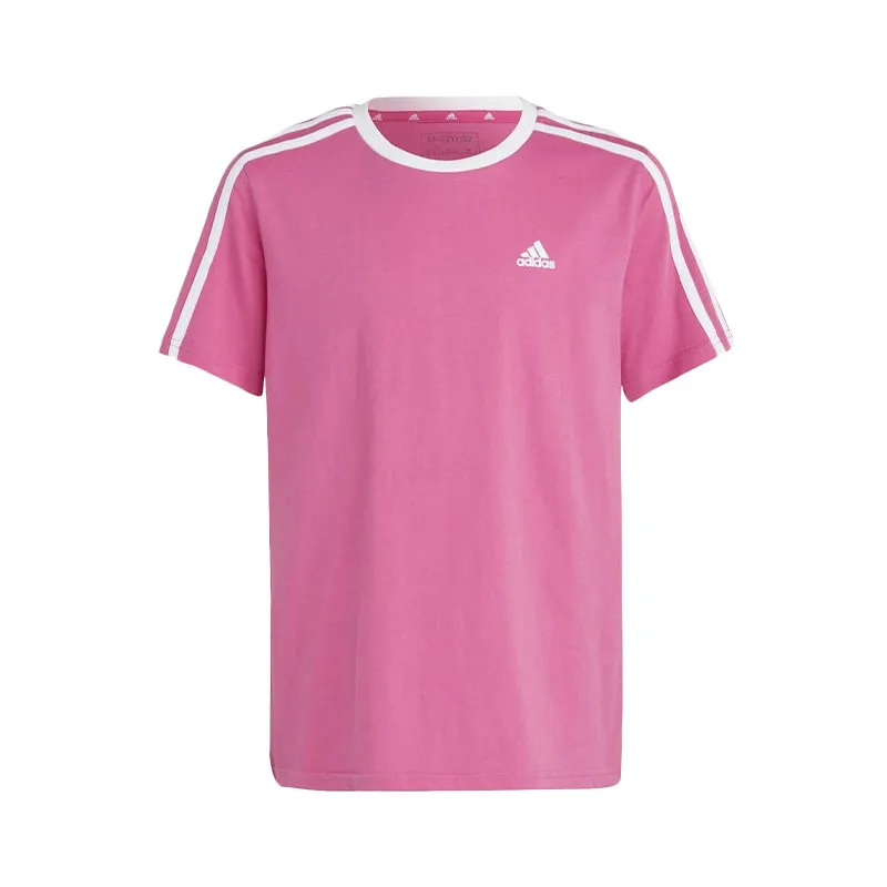 Adidas 3 stripe shirt pink online