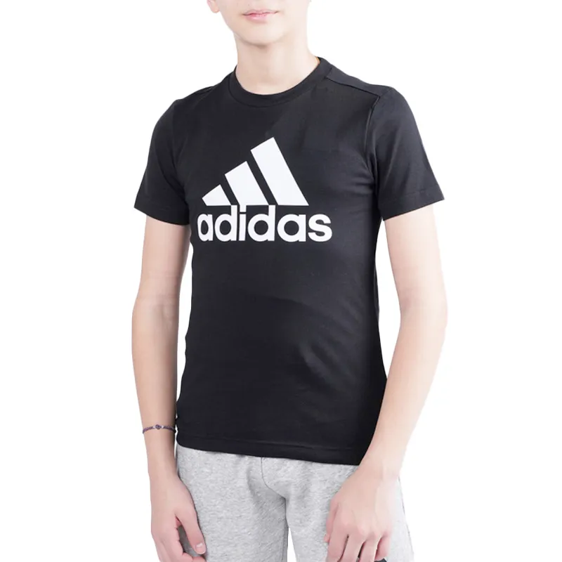 Adidas Gn3934 Unisex Kids Boys T Shirts Short Sleeve Crew Neck Black Top Brand Outlet UK