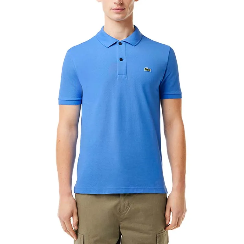 Lacoste L1212 Mens Polo Shirts Collared Classic Sky Blue Top Brand Outlet UK