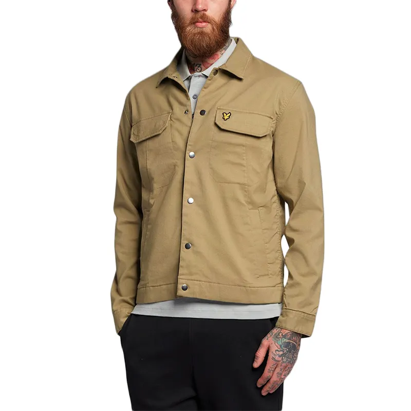 Lyle Scott Mens Overshirt Jacket Olive Top Brand Outlet UK