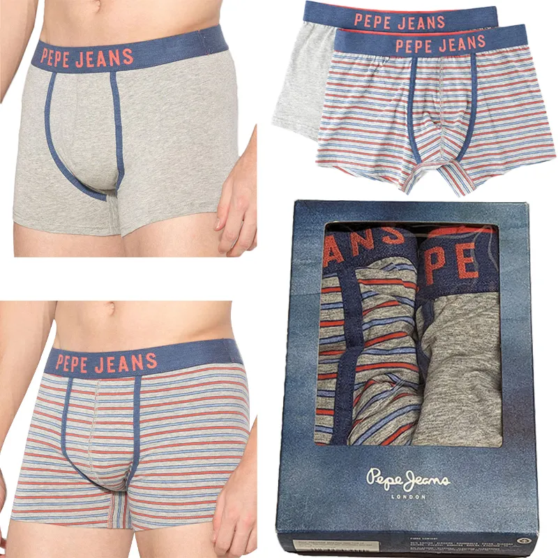 Pepe Jeans London Pmu10308 Mens Trunk Boxer 2 Pack Underwear - Top