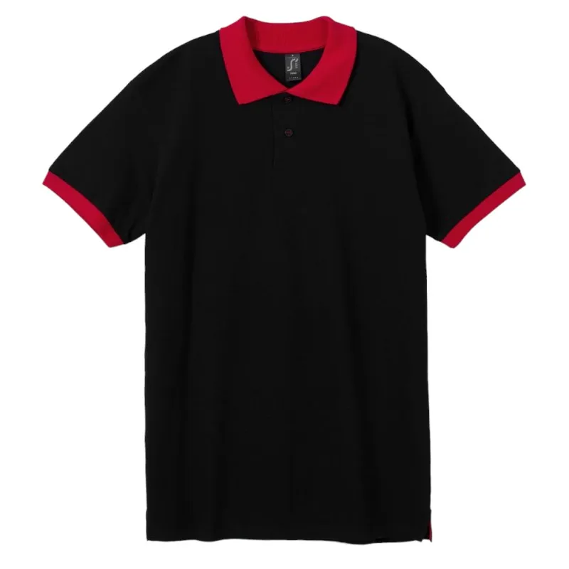 Black and red polo t shirt best sale