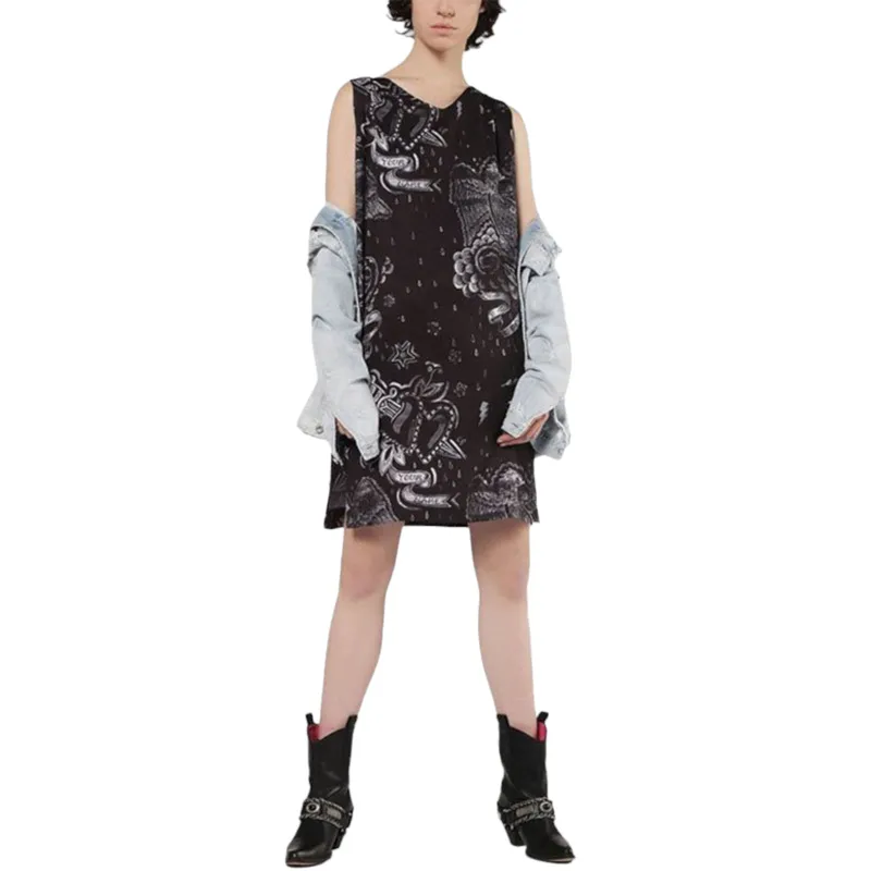 Diesel D May Womens Short Dress V Neck Sleeveless Top Black - Top Brand Outlet UK Diesel D May Womens Short Dress V Neck Sleeveless Top Black - Top Brand Outlet UK