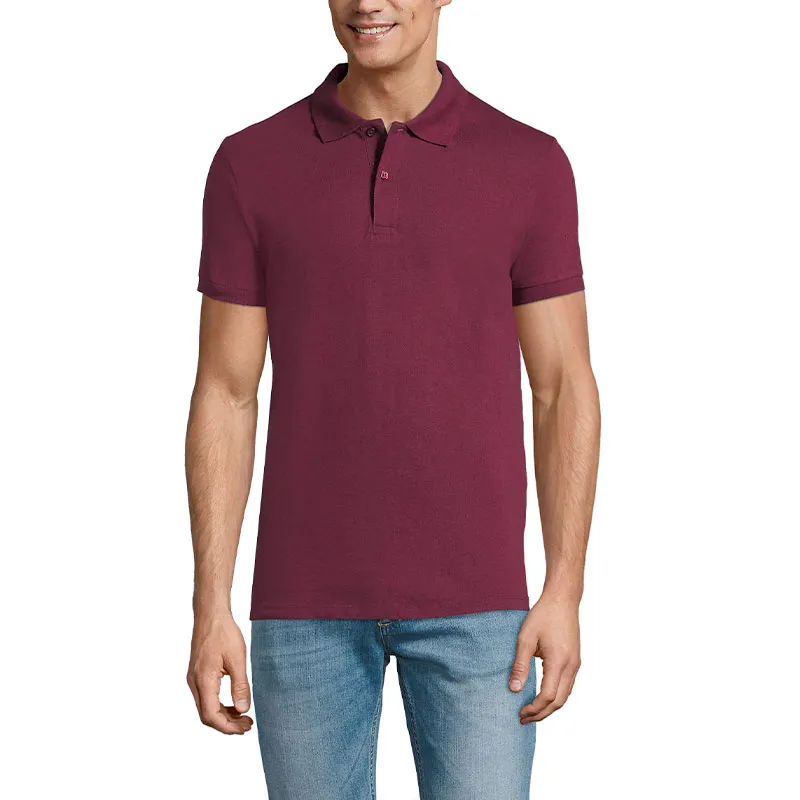 Mens Polo Shirts Sol Casual Cotton Golf Tee Maroon Top Brand Outlet UK