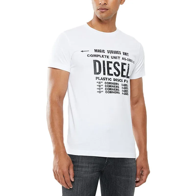 Diesel T-JUST SMALL NEW D LOGO - Print T-shirt - black 