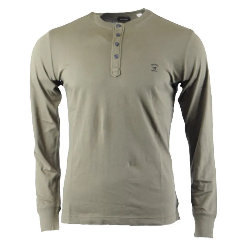 Diesel T Meletios Mens T Shirt Crew Neck Long Sleeve Green (olive) - Top  Brand Outlet UK