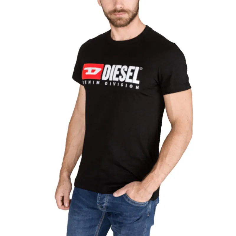 Diesel T Diego Division Mens T Shirt Short Sleeve Black - Top Brand ...
