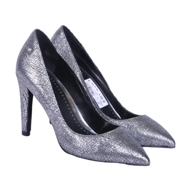 Diesel Mabell Womens High Heels Silver Ladies Party Shoes Silver