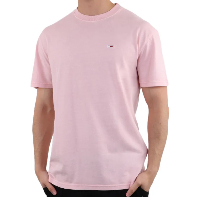 Tommy Hilfiger 10839 Mens T Shirts Light Pink Top Brand Outlet UK