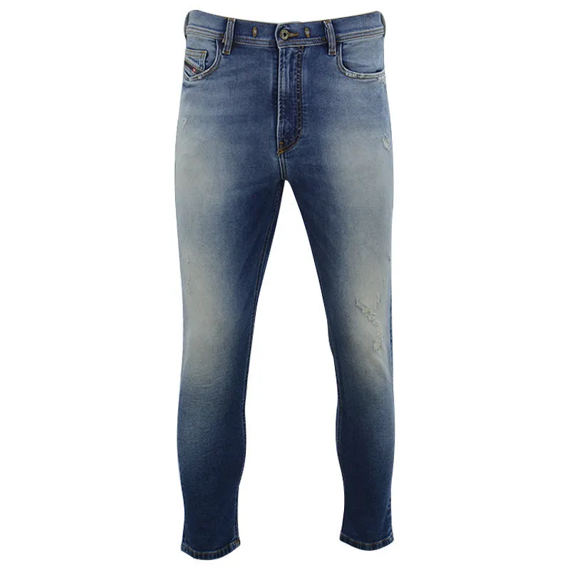 BOSS - Slim-fit jeans in super-soft dark-blue denim