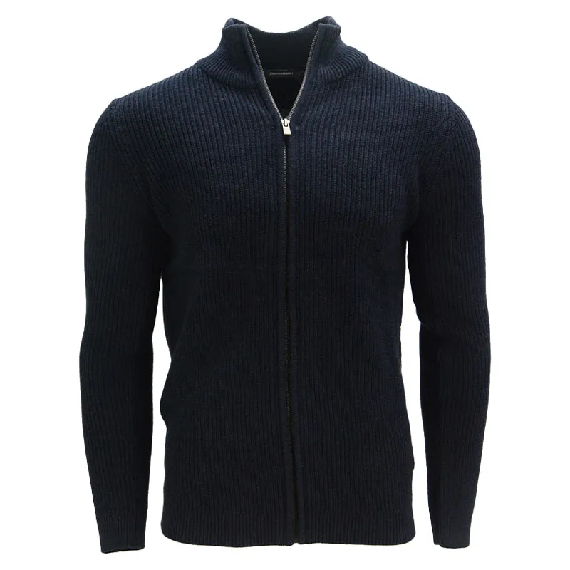 Dressmann Mens Jumpers Knitted Pullover Sweater Light Navy Top