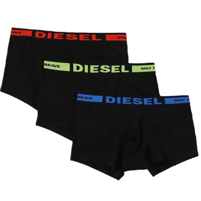 DIESEL Mens Boxer Trunks Stretch 3 Pack Boxer Shorts High Quality