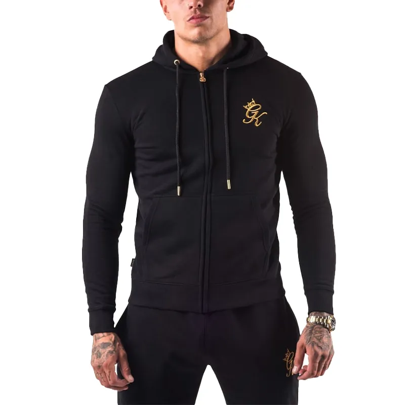 Gym King Mens Hoodies Sweat Hooded Top Sports Black Top Brand Outlet UK