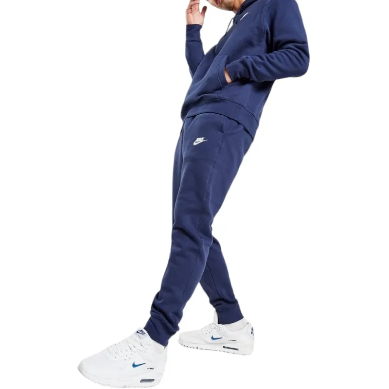 Nike navy fleece tracksuit on sale