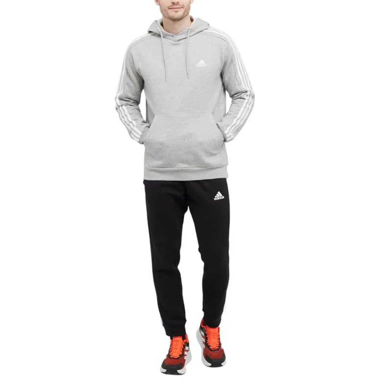 adidas mens essentials 3 stripes hoodie regular fit0