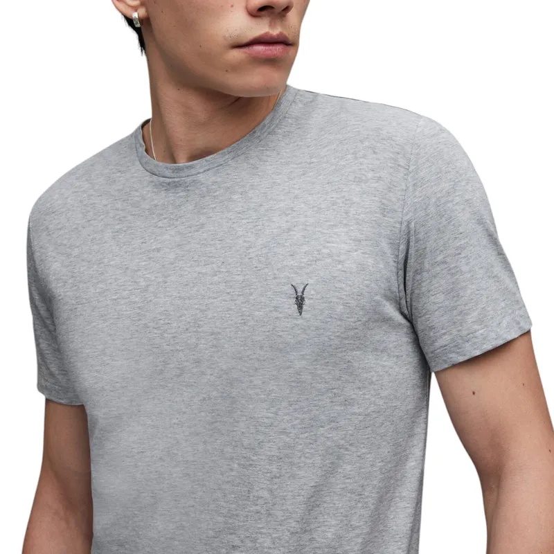 all saints mens t shirts tonic short sleeve rumskull plain casual grey0