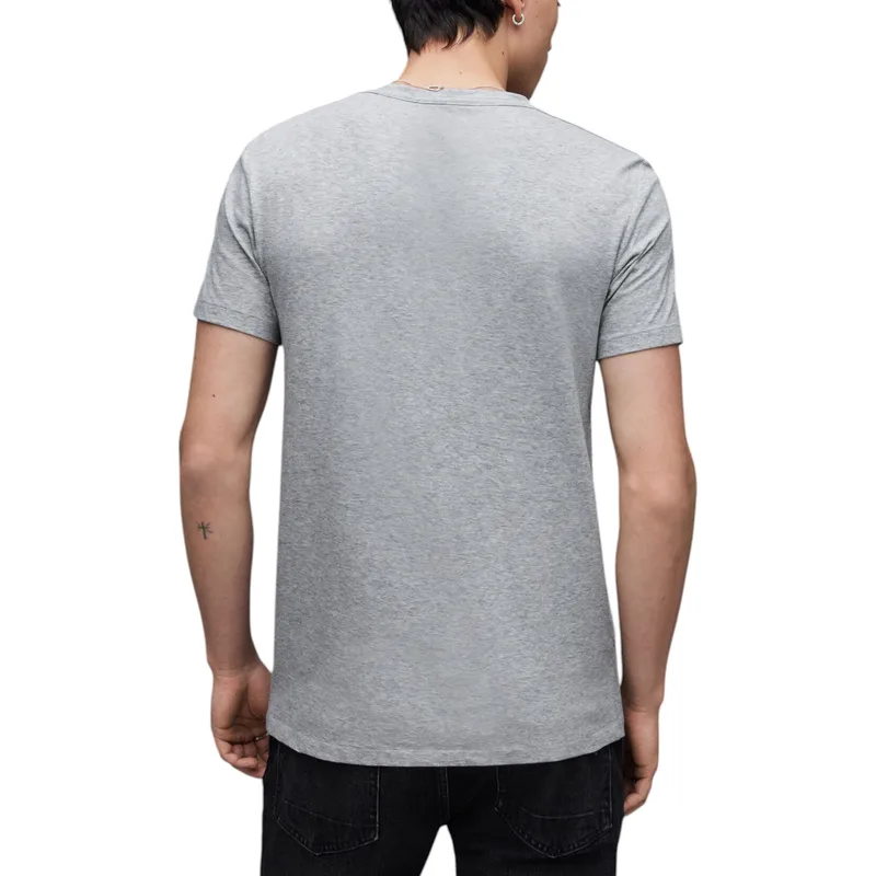all saints mens t shirts tonic short sleeve rumskull plain casual grey1