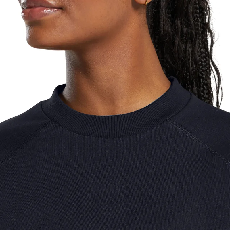 baa womens crop top mesh fleece sweatshirt ladies cropped tops1