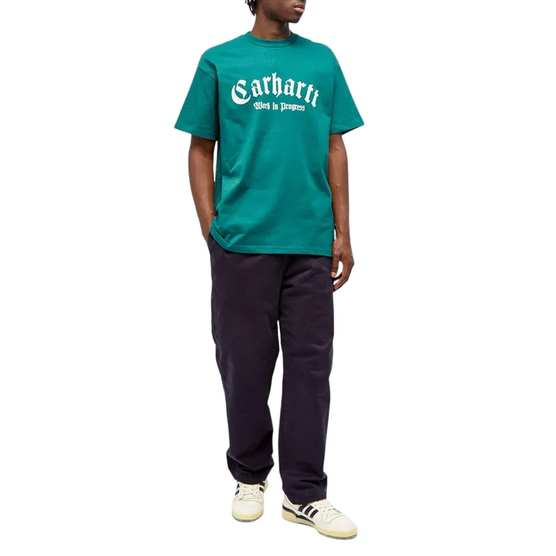 carhartt wip mens onyx t shirts teal blue0