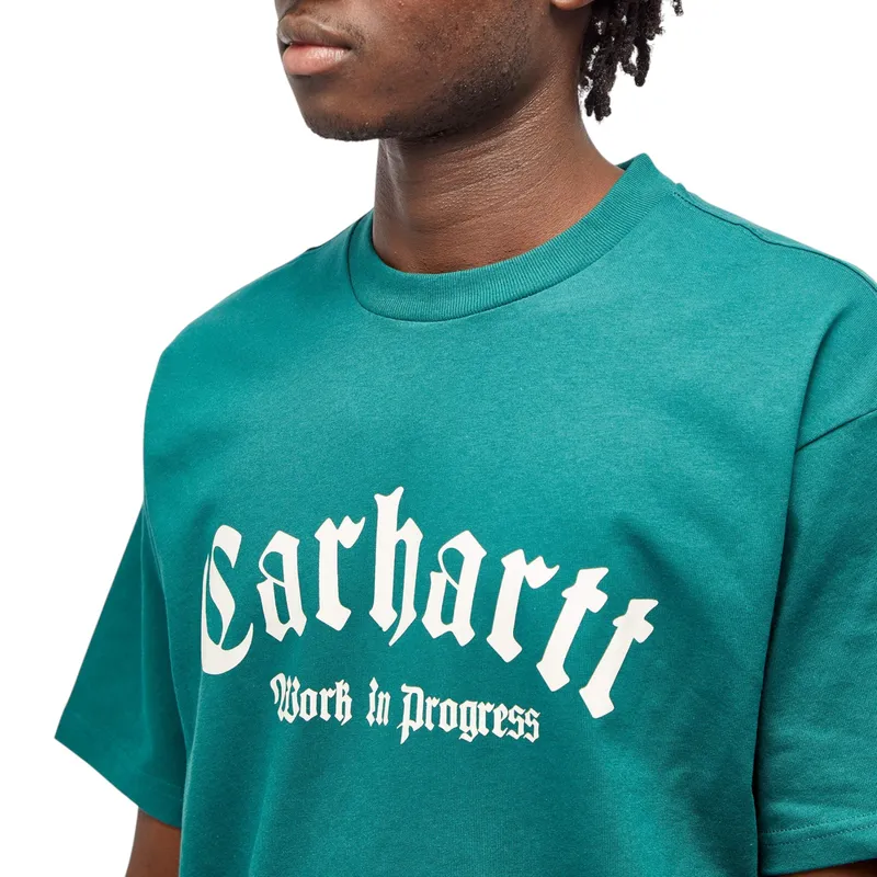 carhartt wip mens onyx t shirts teal blue2