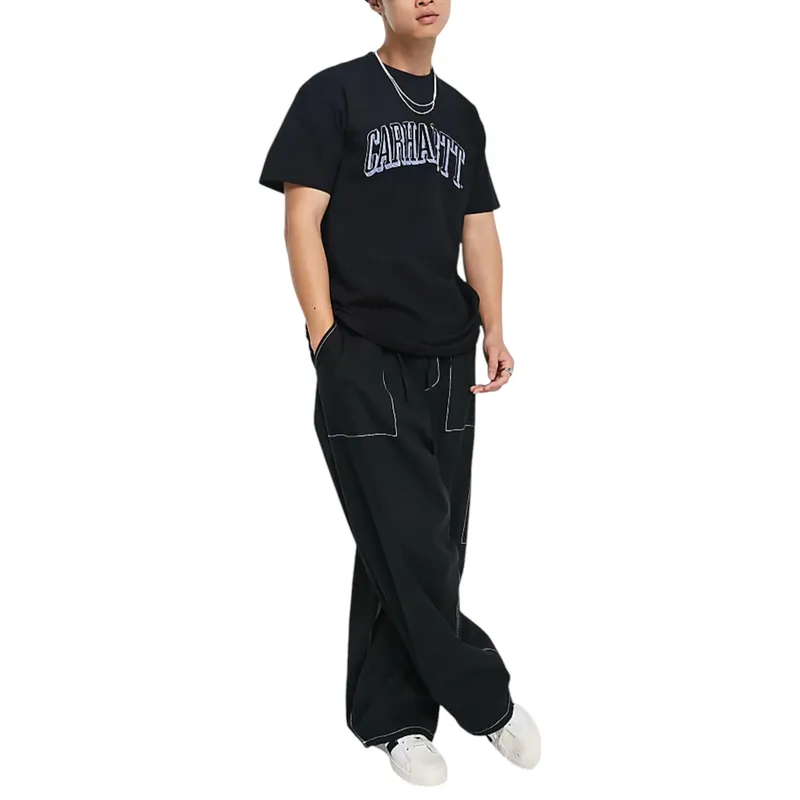 carhartt wip scrawl script mens t shirts black2