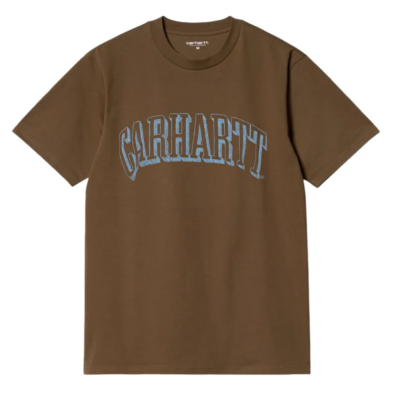 carhartt wip scrawl script mens t shirts brown1