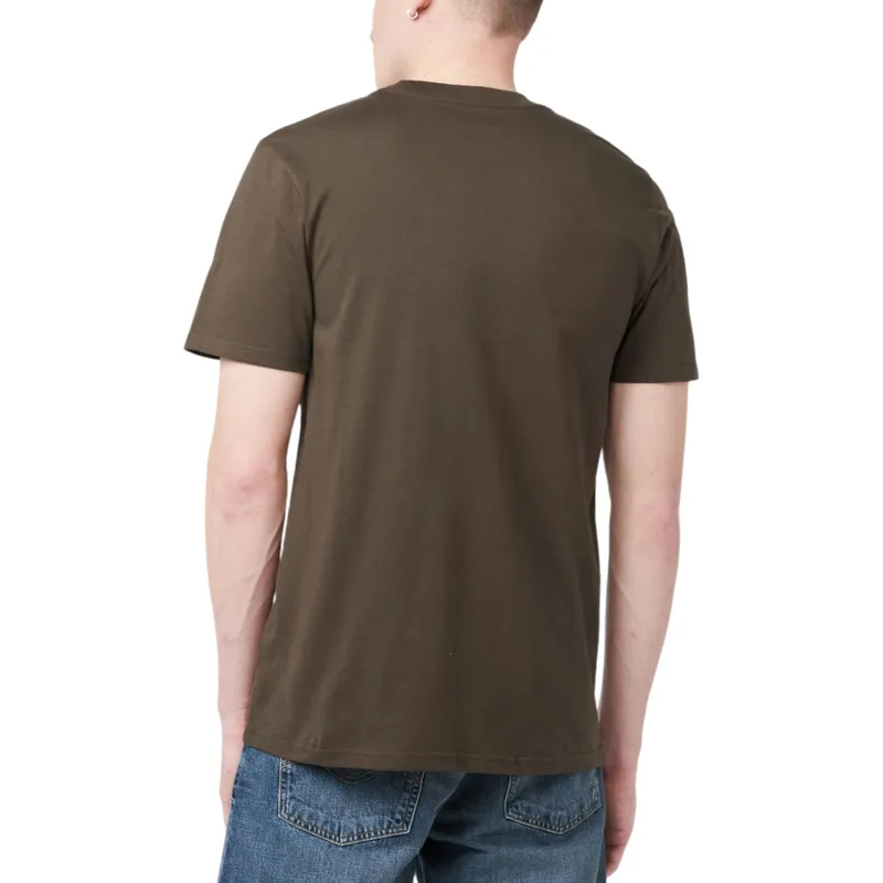 carhartt wip scrawl script mens t shirts brown2