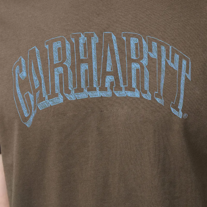 carhartt wip scrawl script mens t shirts brown4