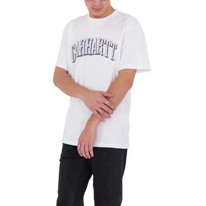 carhartt wip scrawl script mens t shirts white1