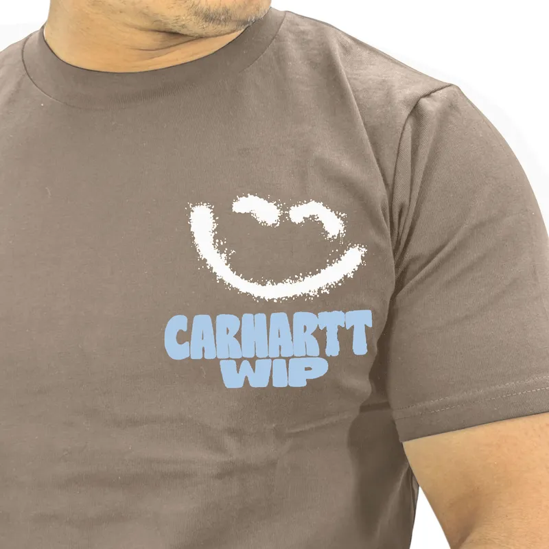 carhartt wip t shirts mens smiley face print regular fit0