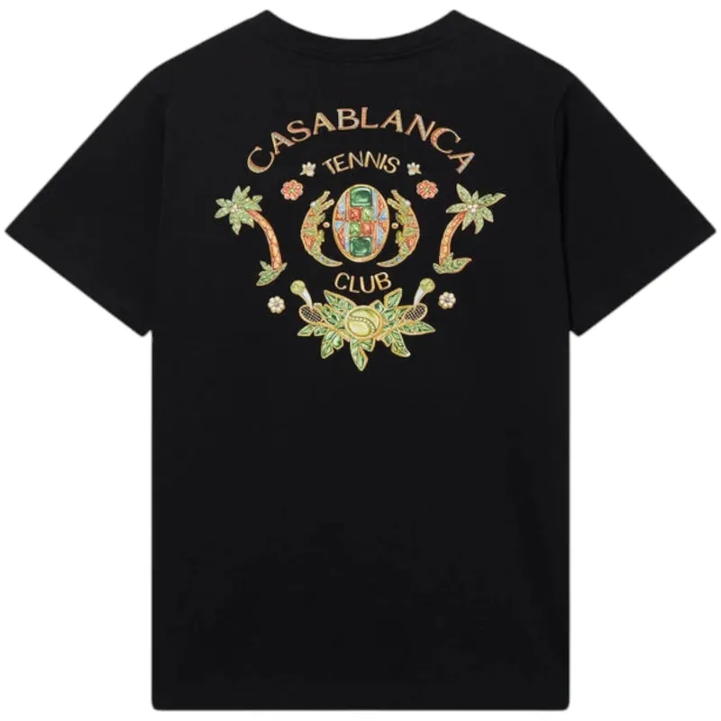 casablanca men t shirt joyaux d'afrique tennis club black top1