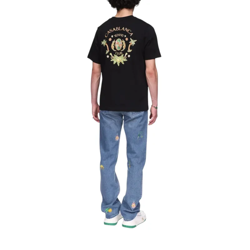 casablanca men t shirt joyaux d'afrique tennis club black top3