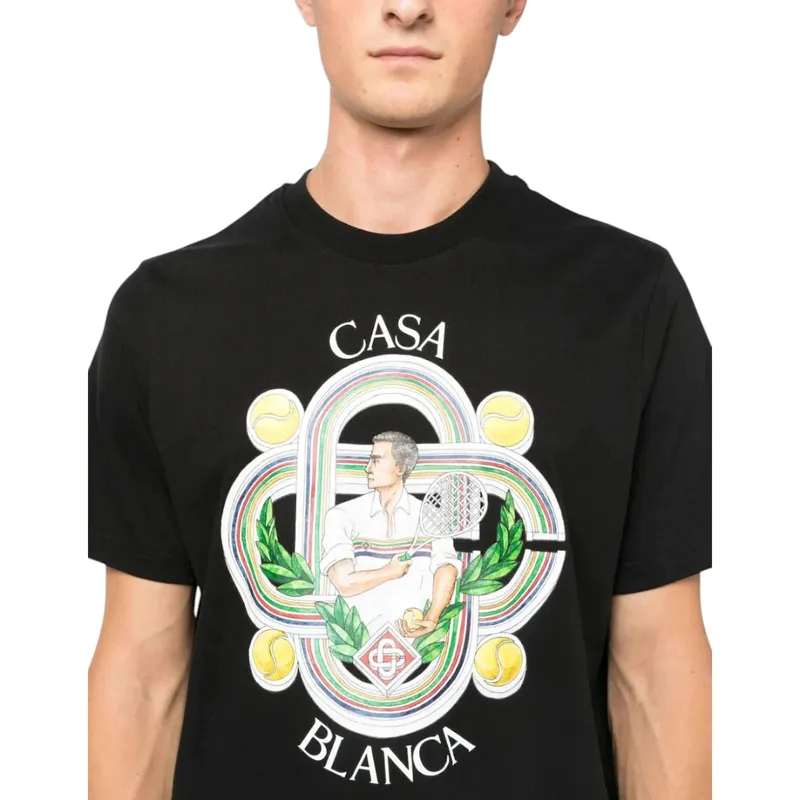 casablanca men t shirt le joueur printed t-shirt2