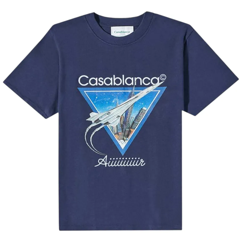casablanca mens t shirt air printed short sleeve top3