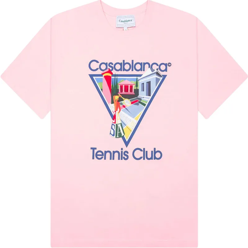 casablanca mens t shirt la joueuse printed top short sleeve3