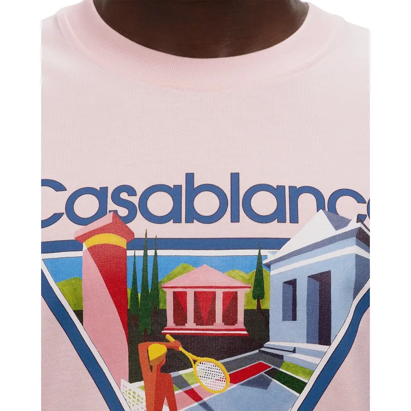 casablanca mens t shirt la joueuse printed top short sleeve4