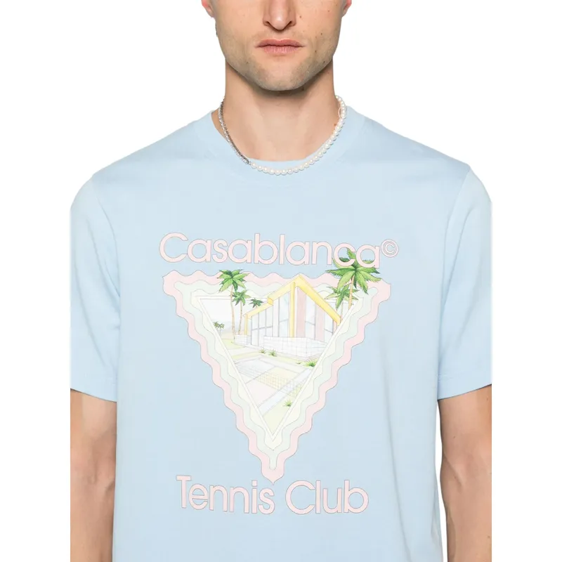 casablanca mens t shirt maison de reve printed summer top0