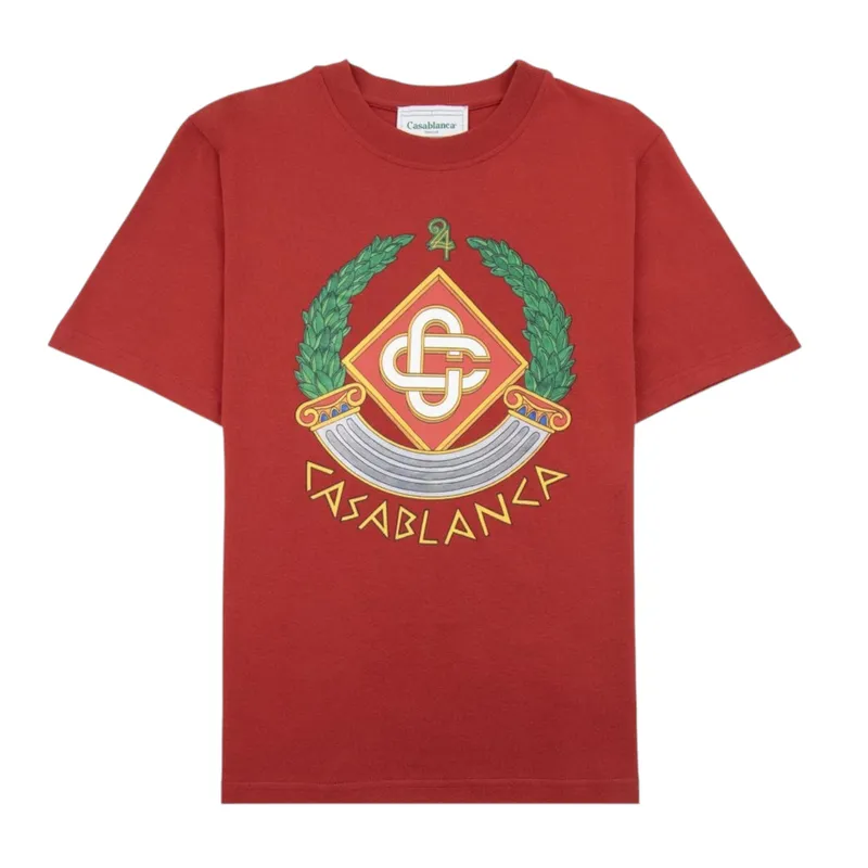 casablanca mens t shirts casa crest print casual cotton1