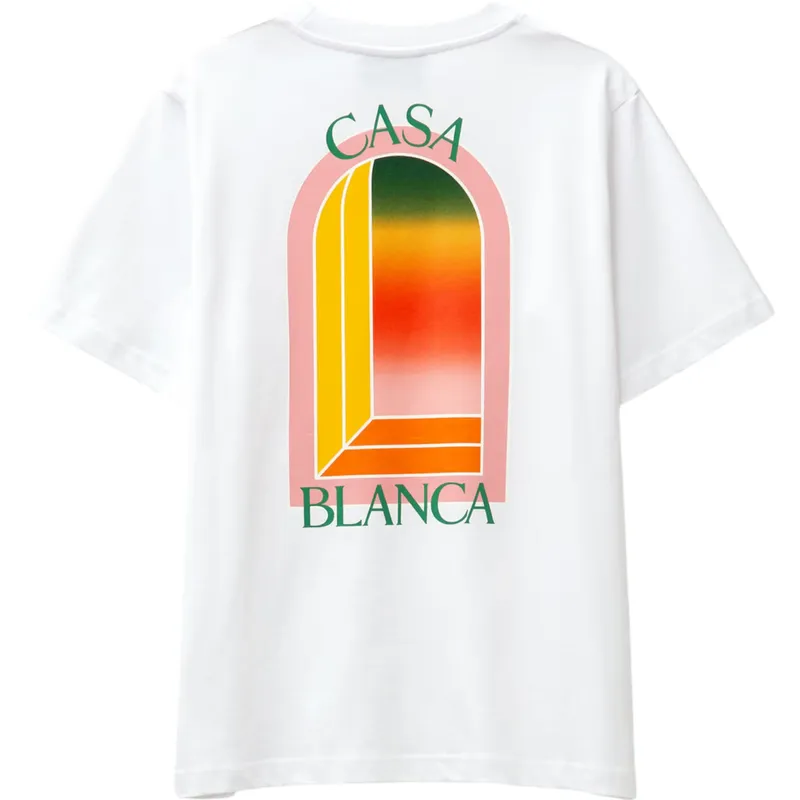 casablanca mens t shirts gradient arch logo cotton tops2