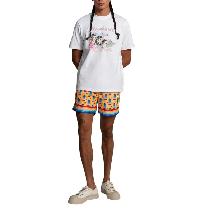 casablanca mens t shirts la liaison printed top0