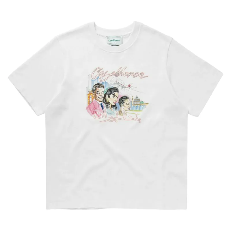 casablanca mens t shirts la liaison printed top1