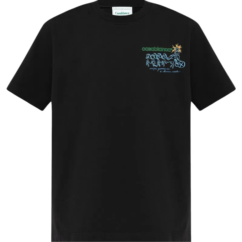 casablanca mens t shirts pentathlon shorts sleeve crew neck4